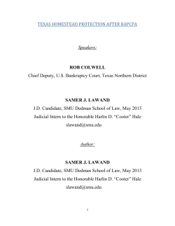 Section 522 and Texas Homestead Exemptions