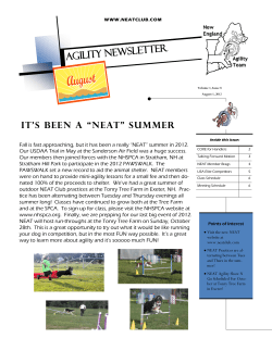 NEATnews August 2012 - New England Agility Team