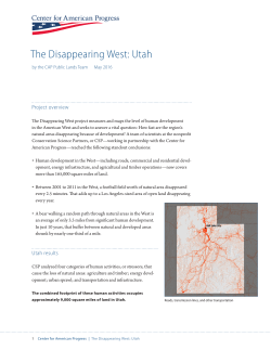 The Disappearing West: Utah