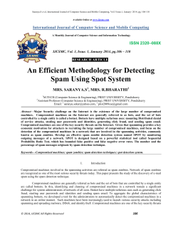 An Efficient Methodology for Detecting Spam Using Spot System