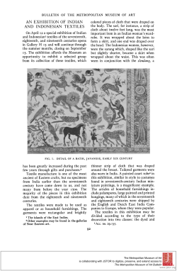 AN EXHIBITION OF INDIAN AND INDONESIAN TEXTILES
