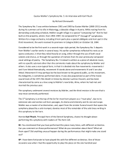 Gustav Mahler`s Symphony No