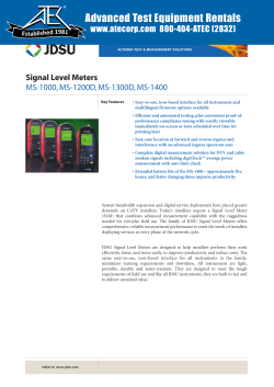 Signal Level Meters - Advanced Test Equipment Rentals