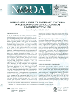 mapping areas suitable for forest-based ecotourism