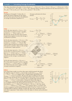 Example 2-4 Calculating Average Acceleration