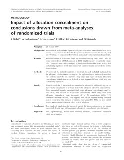 Impact of allocation concealment on conclusions drawn from meta