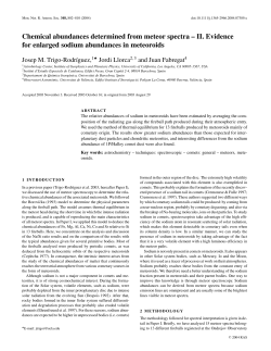 Chemical abundances determined from meteor spectra &ndash; II