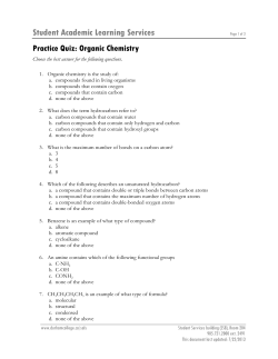 Organic chemistry practice quiz [PDF &ndash; 88KB]