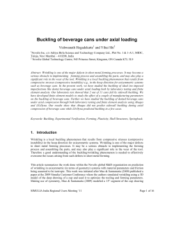 Buckling Of Beverage Cans Under Axial Loading