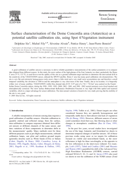 Surface characterisation of the Dome Concordia area (Antarctica) as