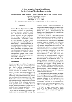 A Discriminative Graph-Based Parser for the Abstract Meaning