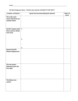 The Most Dangerous Game &ndash; Find the story element