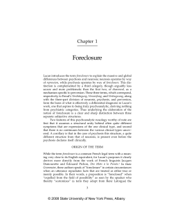 Foreclosure - SUNY Press