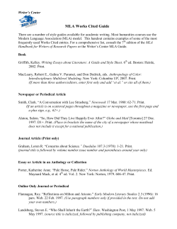 MLA Works Cited Guide