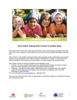 facts and tips - Girl Guides of Canada.