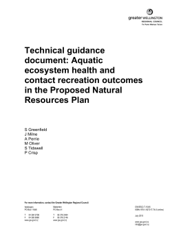 Technical guidance document: Aquatic ecosystem health and