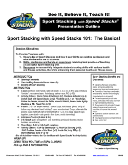 Sport Stacking with Speed Stacks 101: The Basics!
