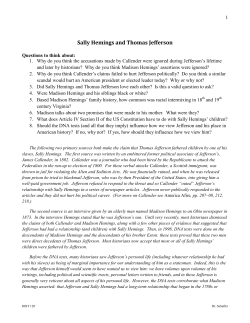 Sally Hemings and Thomas Jefferson