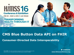 CMS Blue Button Data API on FHIR