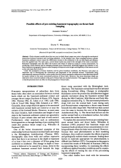 Possible effects of pre-existing basement topography