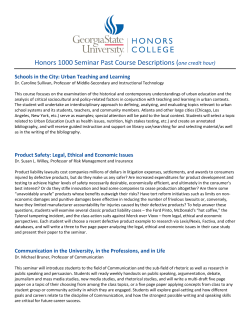 Past HON1000 Course Descriptions