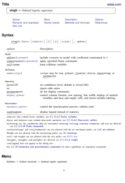 ologit - Stata