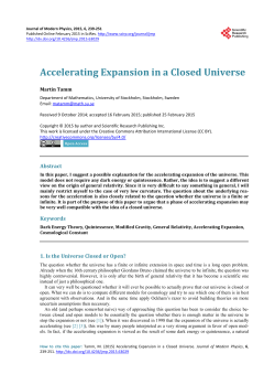 Accelerating Expansion in a Closed Universe