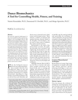 Dance Biomechanics