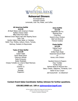 Rehearsal Dinners - Whitetail Ridge Golf Club