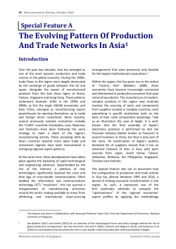 The Evolving Pattern Of Production And Trade Networks In Asia