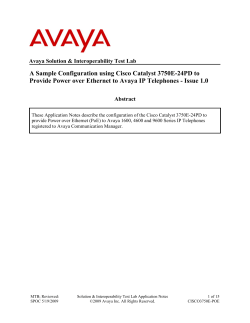 A Sample Configuration using Cisco Catalyst 3750E-24PD