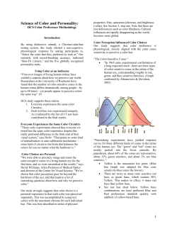 Science of Color and Personality