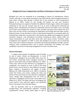Biological Soil Crusts - Center for Watershed Sciences
