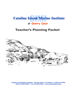 Teacher Planning Guide - Catalina Island Marine Institute