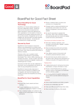 BoardPad for Good Fact Sheet