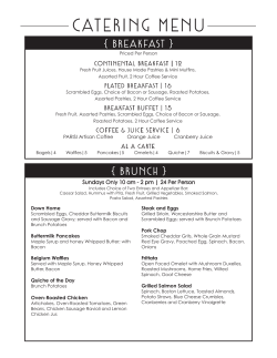 catering menu - Grand Street
