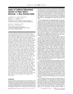 Impact of California Reformulated Gasoline on