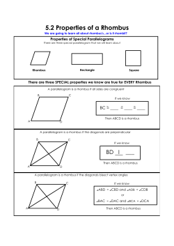 5.2 Properties of a Rhombus