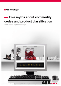 Five myths about commodity codes and product classification