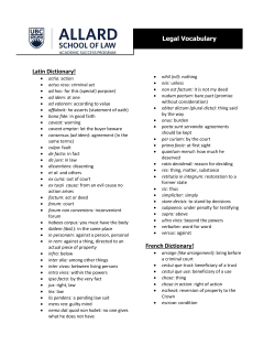 Legal Vocabulary Latin Dictionary! French Dictionary!