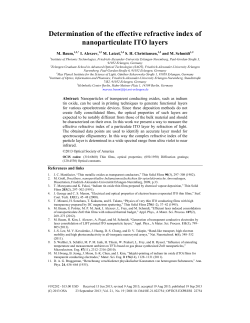 Determination of the effective refractive index of nanoparticulate ITO