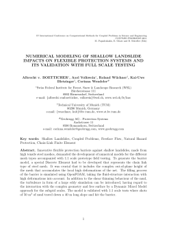 numerical modeling of shallow landslide impacts on flexible