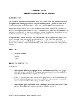 Pencils or Candies? Planned Economies and