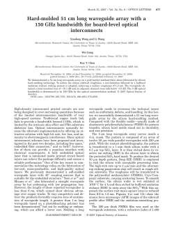 Hard-molded 51 cm long waveguide array with a 150 GHz