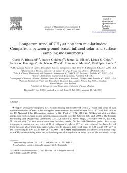 Long-term trend of CH4 at northern mid