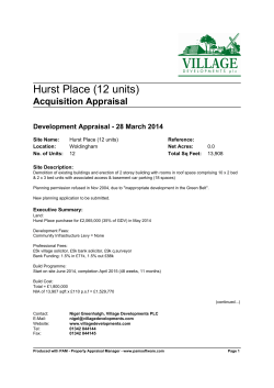 Hurst Place (12 units) - Acquisition Appraisal