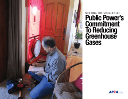Public Power`s Commitment To Reducing Greenhouse Gases