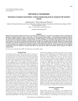 a force-measuring array to measure 3D reaction forces