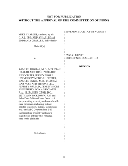 Charles v. Thomas - NJ Litigation Blog