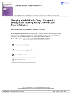 Changing Minds With the Story of Adaptation